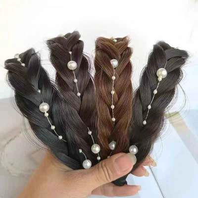 Luxury Hair Jewelry Elegant Headpieces For Girls Fishbone Braids Hairbands Retro Head Hoop Handmade Hair Accessories