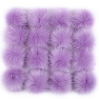 【CC】◕  6PCs/Lot 8cm Color Fur Pompom False Hairball Hat Fake Clothing Accessories