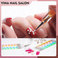 VINANAILSALON ไม้ดอทลายริ้ว แพ็ค5ชิ้น ไม้จุด ไม้แต้มสี ทำลายสวยๆ เก๋ๆ  ถูกสุด พร้อมส่ง  แต่งเล็บ ใข้ทำลายจุด ตกแต่งเล็บ  N06