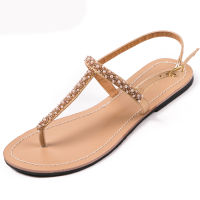 20212020 NEW Women`s summer Casual beach shining boho shoes Fashion bohemia pearl sandals women T-strap thong flip flops Slippers