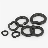 5/10/25/50pc M2 M2.5 M3 M3.5 M4 M5 M6 M8 M10 M12 - M24 DIN127 GB93 Black Grade 8.8 Steel Spring Washer Split Lock Elastic Gasket Nails Screws  Fastene