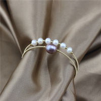 Sandrine Quality Fashion Korean Students Teen Girls Fresh Water Pearl 18K Gold Plated Bangles&amp;celet Free Shipping SDB0001NE