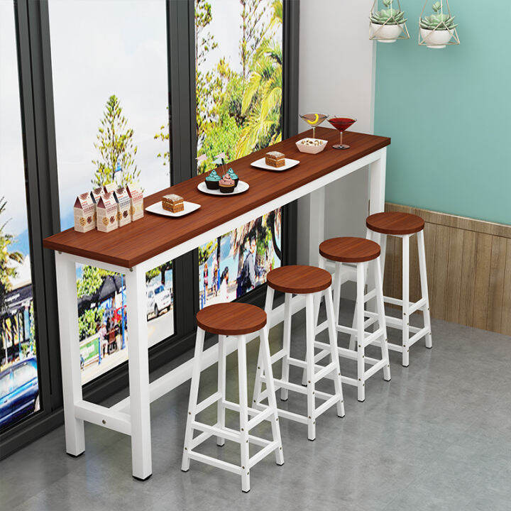 Wall bar table household simple high table bar milk tea shop table and