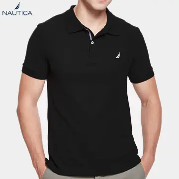 Nautica Men Classic Fit Long Sleeve Logo Polo Pique T-Shirt (S