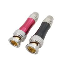 ✺∋ BNC Male Plug HD SDI 75-5BNC Copper Core Adapter Soldering Head Video Cable BNC Plugs Monitoring Connector Gold-Plated