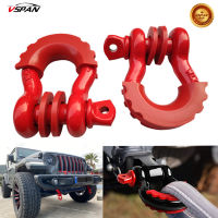 4x4 Accessories 3.25T Towing Shackle Hook with Isolator Cover for Towing Hauling Recovery Kits For JeepTruck Offroad Tow Parts