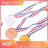 Ruyie 3pcs Gold Silver Bronze พลาสติกผู้ชนะเหรียญกีฬาวันปาร์ตี้รางวัล