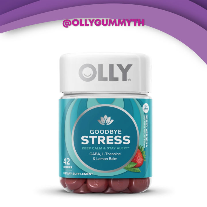 olly-gummy-goodbye-stress-วิตามินเยลลี่100-นำเข้าจากอเมริกา-42เม็ด-21-serving-วิตามินคลาย-ความเครียด