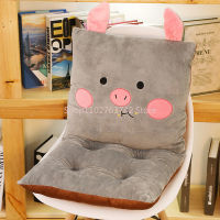 Cartoon Animal Short Plush Office Chair Cushion Soft Thicked Waist Support Chair Cushions Washable Student Butt Mat Detachable