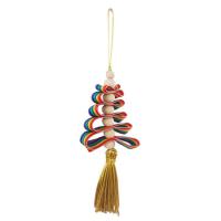 Christmas Ornaments Christmas Colorful Ornaments Christmas Tree Rainbow Ribbon Wooden Beads Pendant Festival Ornament Gift for Friends Family classical