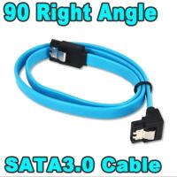 5pcs/lot 2016 Super Speed 50CM Straight 90 Right Angle SATA 3.0 Cable 6GB/s SATA III Cable 50cm Flat Data Cord for HDD SSD