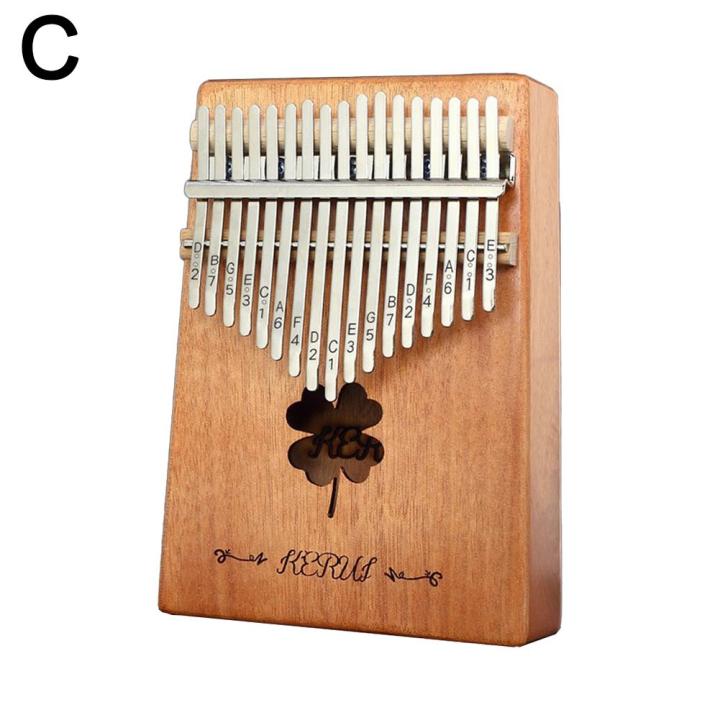 kalimba-17คีย์เปียโนนิ้วหัวแม่มือเครื่องดนตรีไม้มะฮอกกานีสำหรับผู้เริ่มต้นด้วยอุปกรณ์เสริม-n7p0