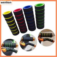 WENKEN 4 Pcs กันลื่น ที่จับสำหรับจักรยาน ที่มีคุณภาพสูง ระบายอากาศได้ระบายอากาศ ฝาครอบฟองน้ำจับจักรยาน ของใหม่ กันกระแทกและกันกระแทก ฝาครอบคันโยก จักรยานสำหรับขี่จักรยาน