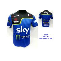 A4R6 SS2162 Baju Motor SKY YAMAHA MONSTER Microfibre Sublimition Biker Jersey T-Shirt Roundneck Short Sleeve