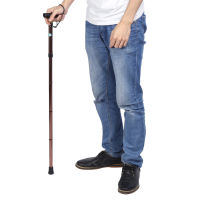 4 LED Walking Stick สีจับไม้เท้าพับได้แบบพกพา Anti - Shock Telescopic เดินปีนเขาไม้ปีนเขา