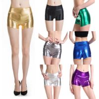 Pole Dance Shorts Hot Pants PU Leather Nightclub Stage Performance Clothing Europe And The United States Sexy Large Size Casual Slim Leather Boots Pants