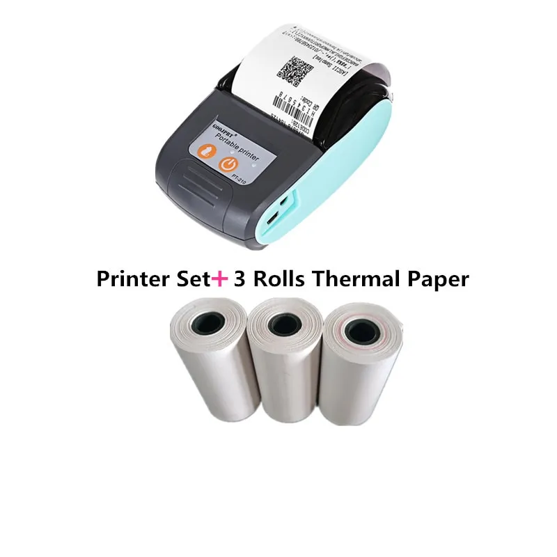 Mini Thermal Printer, Portable Wireless Inkless Printer With 3