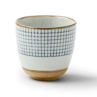 LUWU ceramic soup cup tea cup handpainted lattice pattern teacup originality Coffee cup wine cups