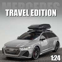 1/24 Scale RS6 Avant Station Wagon Alloy Model Car Diecast Miniature Metal Car Sound &amp; Light Vehicle Toy Models Toy For Kid Gift Die-Cast Vehicles