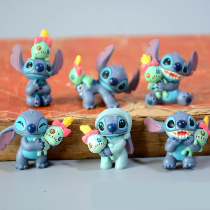 Lilo And Stitch Model 12pcs/pack Action Figure Cake Topper Doll Kid Gift