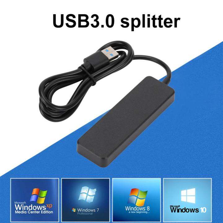 ฮับแบบพกพา-usb-3-0แท่นวางมือถือปลั๊กแอนด์เพลย์-usb-3-0ฮับ4พอร์ต-extender-ความเร็วสูงสำหรับอะแดปเตอร์คอมพิวเตอร์แล็ปท๊อปเดสก์ท็อปพีซี