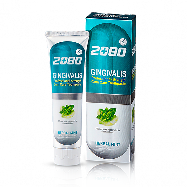 ยาสีฟันลดการอักเสบของเหงือก-ยาสีฟันเกาหลีรสออริจินอล-รสมิ้นท์-2080-gingivalis-toothpaste-original-herbal-mint-120g