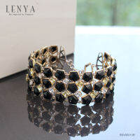 Lenya Jewelry  สร้อยข้อมือเงินแท้ ประดับด้วยนิล และ CZ (คิวบิกเซอร์โคเนีย) เพิ่มความงามสง่า ให้ข้อมือคุณ