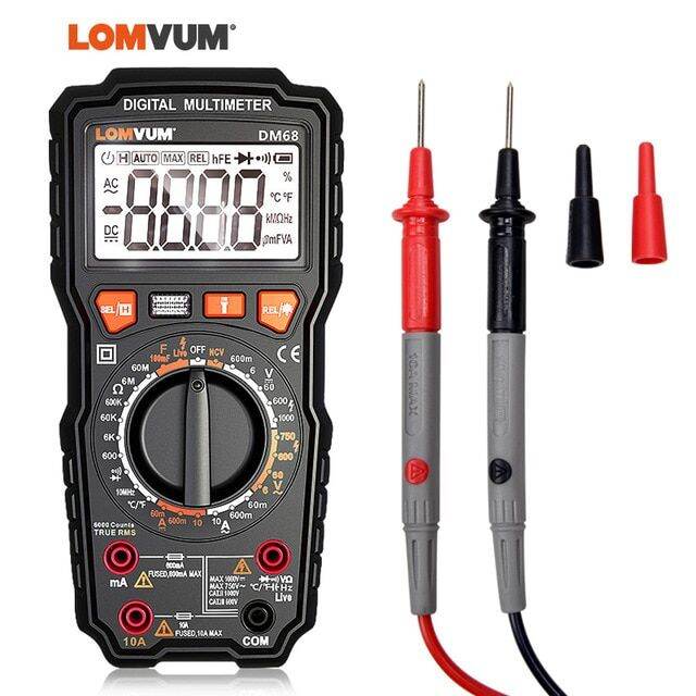 LOMVUM Digital Multimeter Tester LED NCV LCD Multitester Probes Voltage ...