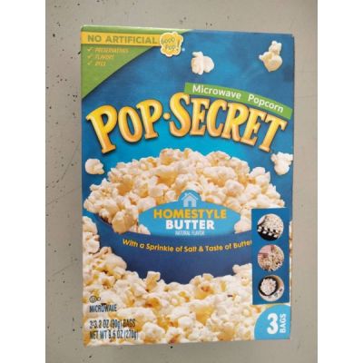 🍀For you🍀 Pop Secret Home Style Popcorn เมล็ดข้าวโพดดิบรสเค็มและรสเนย 270 กรัม