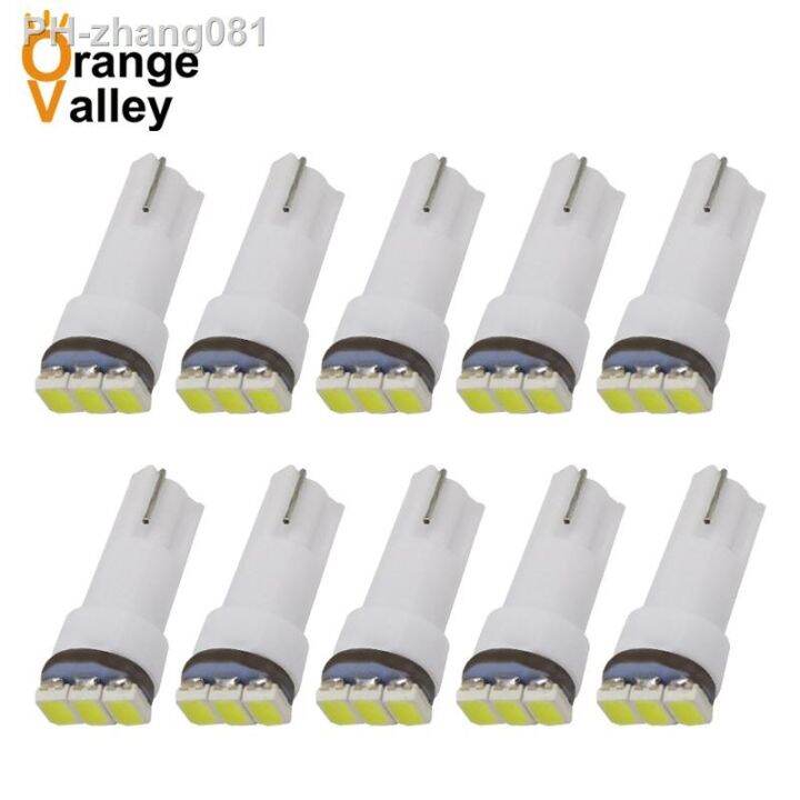 10pcs-t5-auto-car-dashboard-lights-reading-instrument-panel-lamp-led-bulb-white-12v-dc