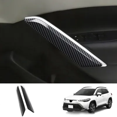 2Pcs Car Inner Door Handle Trim Pull Grab Panel Handle Cover for Toyota Corolla Cross 2021 2022 RHD