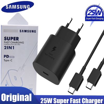 Samsung S22 S21 S23 Note 20 10 Ultra 5G Charger 25W Super Fast Charging Type C Adapter PD Cable For Galaxy A33 A53 A52S A72 A51