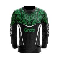 2023 Hot selling  GRAB FOOD RIDER LC 587 Long sleeved T-shirt  Motorcycle Jersey Full sublimation 3D print  Polyester material suitable for cycling jersey 8 style 5689