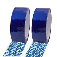 ✌∈ 50m Blue Security Sealing Sticker Anti-Fake Label High Viscosity Tamper Proof Acrylic Glue Tape for Sealing/Packaging