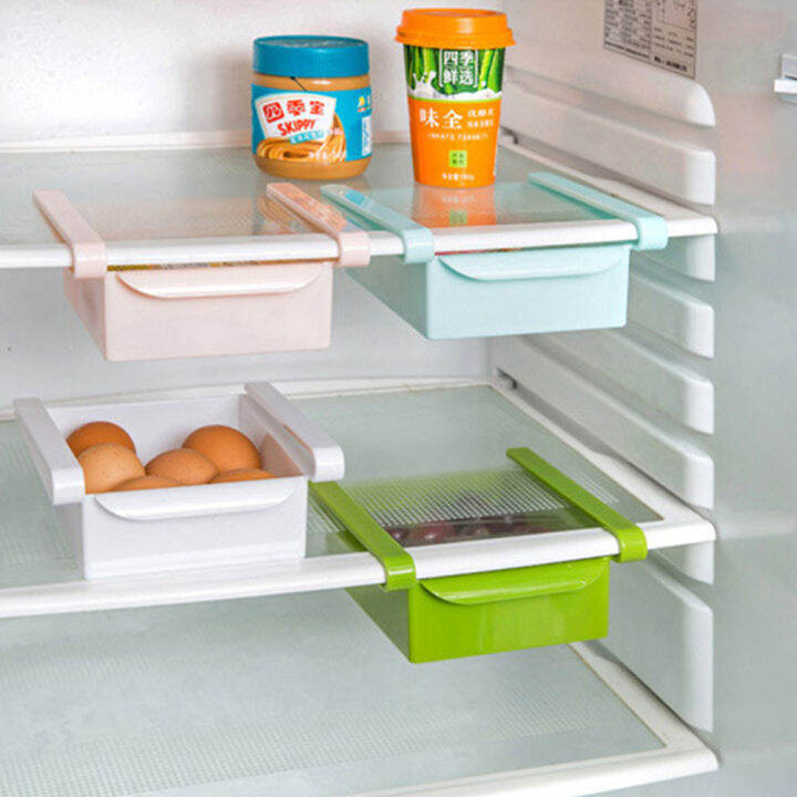 adjustable-refrigerator-pull-out-storage-box-fridge-organizer-drawer-frozen-fresh-food-fruit-space-layer-storage-box-shelf-rack