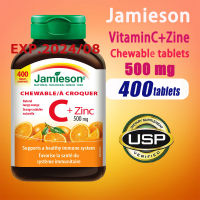 Jamieson vitaminC+zinc Chewable tablets 500mg Natural vitamin C 400 tablets canada