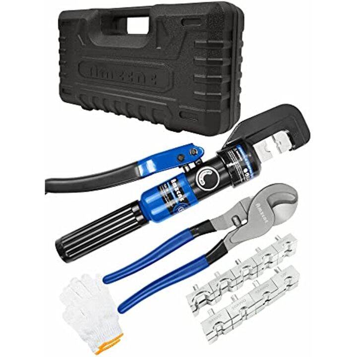 AMZCNC Hydraulic Crimping Tool And Cable Cutter Hydraulic Cable Lug ...