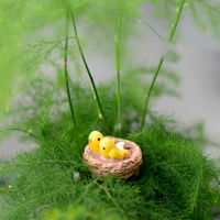 1 pc DIY Mini Nest นก Fairy Garden Miniatures Gnomes Moss Terrariums เรซิ่นหัตถกรรม figurines สำหรับตกแต่งบ้าน-gnxfnxfhnxfnxff