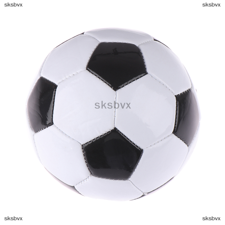 sksbvx-ลูกฟุตบอลเด็ก1ชิ้นลูกพีวีซีขนาด2ลูกบอลเทรนนิ่งสีดำและสีขาวแบบคลาสสิก