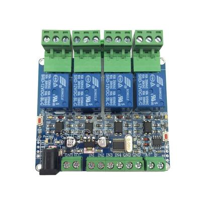 【Worth-Buy】 Modbus-Rtu โมดูลรีเลย์4ทาง Stm8s103 Mcu สองการพัฒนา Rs485การสื่อสาร Ttl