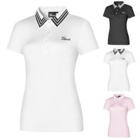 Titleist Golf เสื้อโค้ทเสื้อผ้าผู้หญิงฤดูร้อนเสื้อโค้ทสตรีใหม่ของปลูกฝังคุณธรรมระบายอากาศและเหงื่อเสื้อโปโลเสื้อเล่นกอล์ฟ