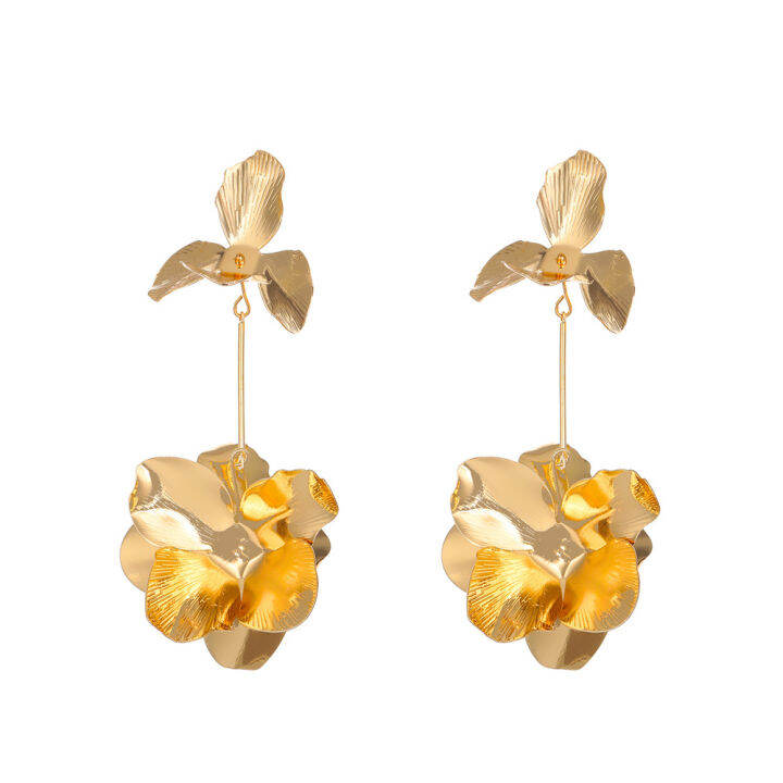 big-ear-jewelry-korean-dangle-earrings-flower-dangle-earrings-geometric-dangle-earrings-exaggerated-dangle-earrings