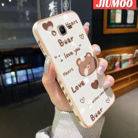 JIUMOO เคสปลอกสำหรับ Samsung J2ชั้นหนึ่งเคสพื้นผิวขอบสี่เหลี่ยมแบบใหม่เคสชุบซิลิก้าเจลนิ่มกันกระแทกเคสมือถือรวมทุกเลนส์กล้องถ่ายรูปฝาครอบป้องกัน