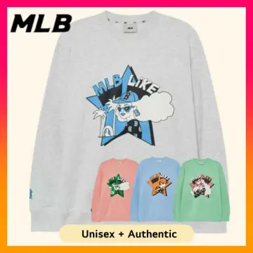 MLB Korea - Logo Basics - Women's Crop Fit Sweatshirt Sky Blue / XS