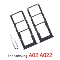 อะแดปเตอร์ช่องใส่ซิมถาดชิปเหมาะสำหรับโทรศัพท์ Samsung Galaxy A022 A02ถาด SD ถาดใส่การ์ดส่วนลิ้นชักพร้อมเครื่องมือเปลี่ยน