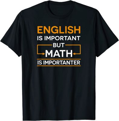 English Is Important But Math Is Importanter Math T-Shirt Cotton Boy Tops &amp; Tees Design Top T-shirts Printing Fashion
