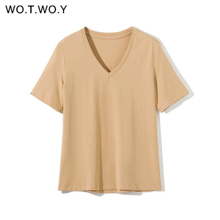 wotwoy-summer-knitted-v-neck-t-shirt-women-cotton-basic-solid-tee-shirt-female-short-sleeve-kintwear-tops-harajuku-tshirt-ladies