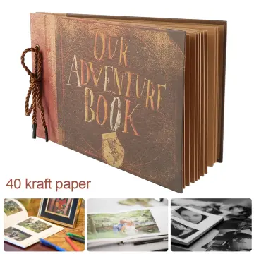 40 Sheets Our Adventure Book Handmade DIY Family Scrapbook Photo Album with  2 Sheets Corner Stickers