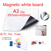 Magnetic Whiteboard Soft School Home Office Kitchen Magnet Dry Erase Board White Boards Magnet Fridge Sticker Gift 7Pen 1Erasser