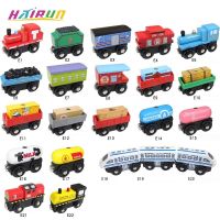 Wooden Magnetic Train Kids Train Toy James Anime Locomotive Car Toys Wooden Track Train Railway Vehicles Children Birthday Gifts